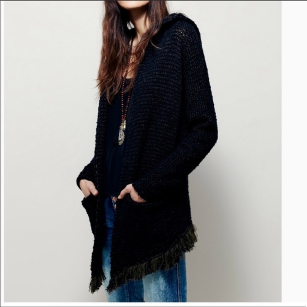 Free People Love Me Tender cardigan with fringe